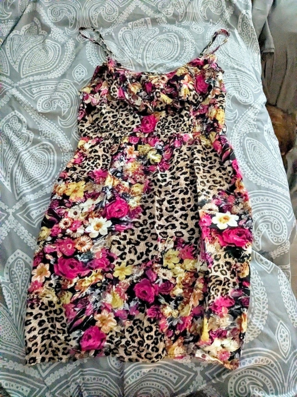 Rue21 Floral Animal Print Mini Dress Size Medium